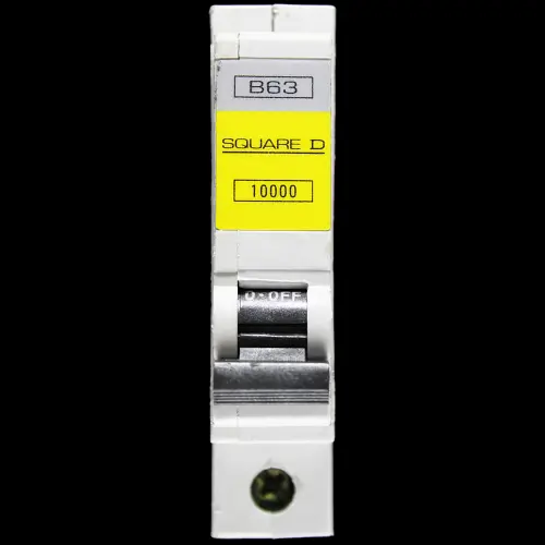 SQUARE D 63 AMP CURVE B 10kA MCB CIRCUIT BREAKER QOE 10000