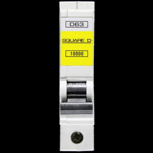 SQUARE D 63 AMP CURVE D 10kA MCB CIRCUIT BREAKER QOE 10000
