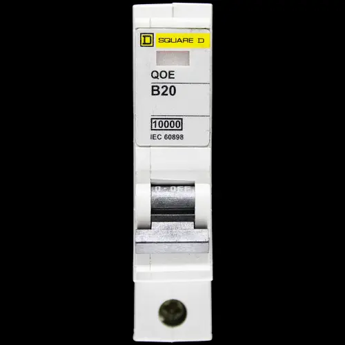 SQUARE D 20 AMP CURVE B 10kA MCB CIRCUIT BREAKER QOE QO120EB10