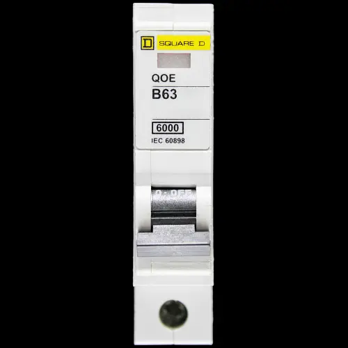SQUARE D 63 AMP CURVE B 6kA MCB CIRCUIT BREAKER QOE QO163EB6