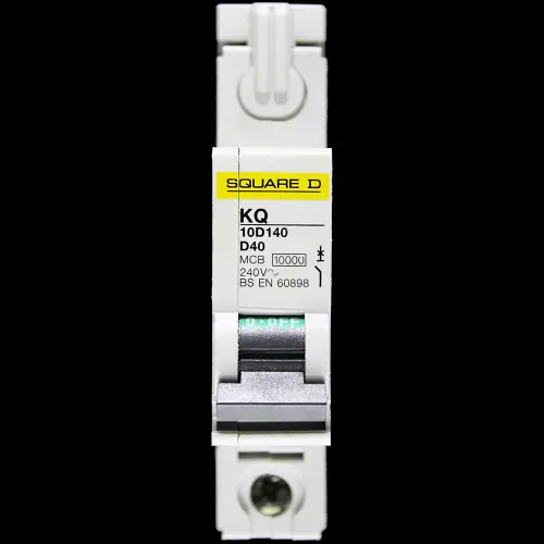 SQUARE D 40 AMP CURVE D 10kA MCB CIRCUIT BREAKER KQ 10D140