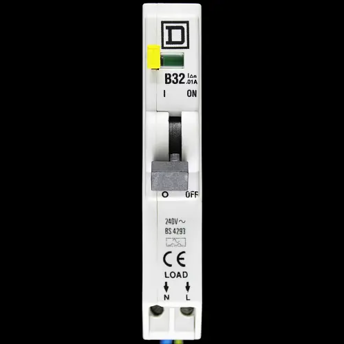 SQUARE D 32 AMP CURVE B 10kA 10mA RCBO TYPE A QOE