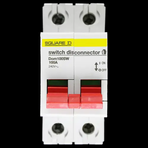 SQUARE D 100 AMP DOUBLE POLE MAIN SWITCH DISCONNECTOR DOM100SW