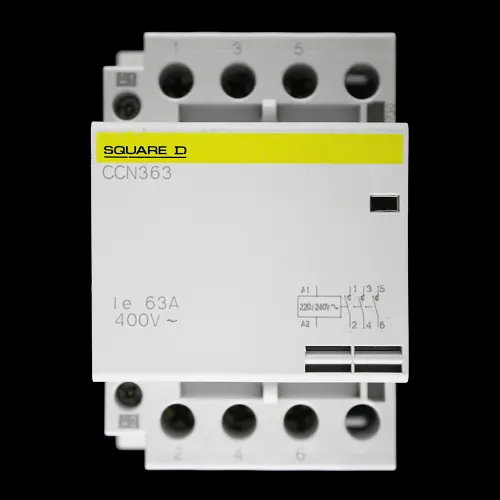 SQUARE D 63 AMP TRIPLE POLE NO CONTACTOR 220/240V COIL CCN363