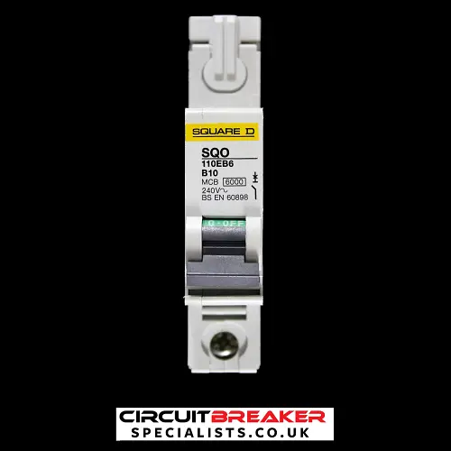 SQUARE D 10 AMP CURVE B 6kA MCB CIRCUIT BREAKER SQO 110EB6