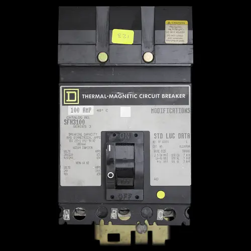 SQUARE D 100 MCCB TRIPLE POLE 65kA SFH3100 SERIES 3