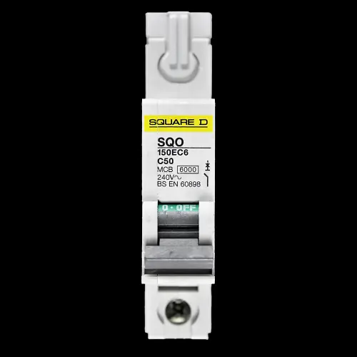 SQUARE D 50 AMP CURVE C 6kA MCB CIRCUIT BREAKER SQO 150EC6
