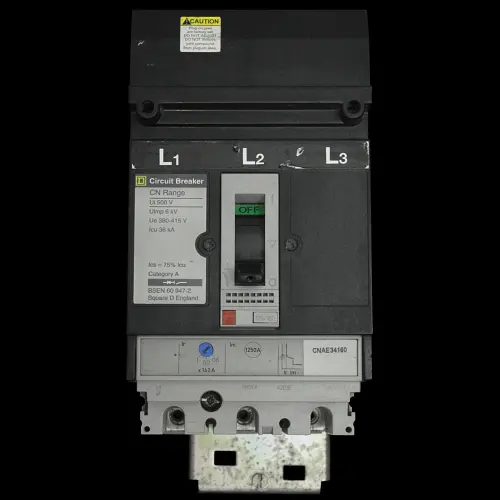 SQUARE D 160 AMP 36kA TRIPLE POLE MCCB CNAE34160