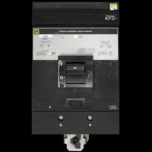 SQUARE D 500 AMP 50kA TRIPLE POLE MCCB SERIES 2 SMA3500