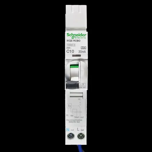SCHNEIDER 10 AMP CURVE C 10kA 30mA RCBO TYPE A IKQE ACTI9 SEE110C03 A9D17810