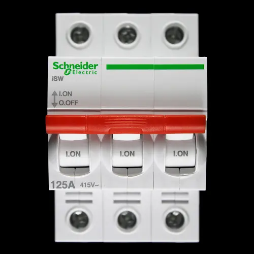 SCHNEIDER 125 AMP TRIPLE POLE MAIN SWITCH DISCONNECTOR ISW A9S66392