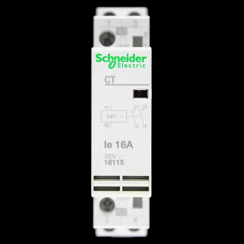 SCHNEIDER 16 AMP DOUBLE POLE NO CONTACTOR 24V COIL 16115