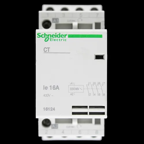 SCHNEIDER 16 AMP FOUR POLE NO CONTACTOR 220/240V COIL 16124