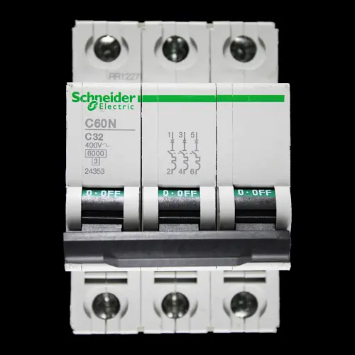 SCHNEIDER 32 AMP CURVE C 6kA TRIPLE POLE MCB CIRCUIT BREAKER C60N 24353