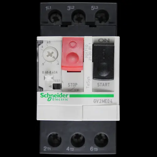 SCHNEIDER 0.40-0.63 AMP MOTOR PROTECTION CIRCUIT BREAKER GV2ME04