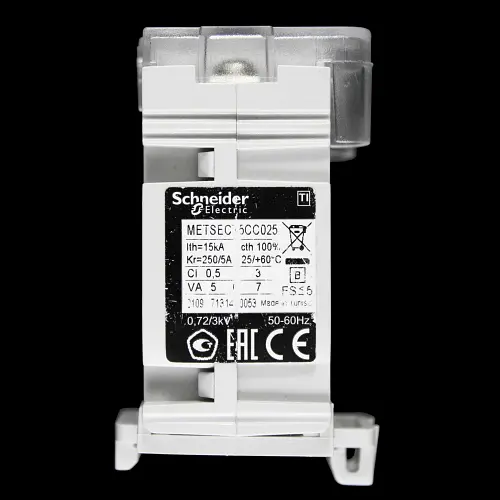 SCHNEIDER 250/5A CURRENT TRANSFORMER METSECT5CC025 D21