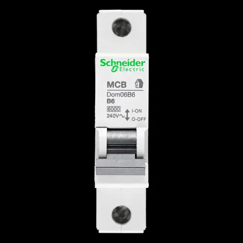 SCHNEIDER 6 AMP CURVE B 6kA MCB CIRCUIT BREAKER DOMAE DOM06B6