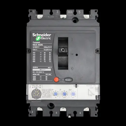 SCHNEIDER 40 AMP 50kA TRIPLE POLE MCCB NSX100N ML2.2