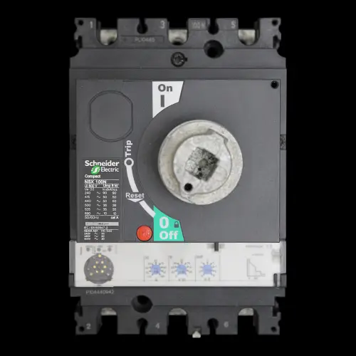SCHNEIDER 100 AMP 50kA TRIPLE POLE MCCB NSX100N ROTARY ML2.2