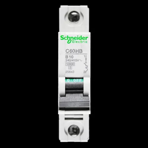 SCHNEIDER 10 AMP CURVE B 10kA MCB CIRCUIT BREAKER 25843 C60HB