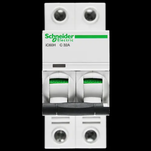 SCHNEIDER 32 AMP CURVE C 10kA DOUBLE POLE MCB CIRCUIT BREAKER A9F54232 IC60H