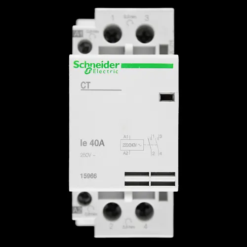SCHNEIDER 40 AMP DOUBLE POLE NO CONTACTOR 220/240V COIL 15966