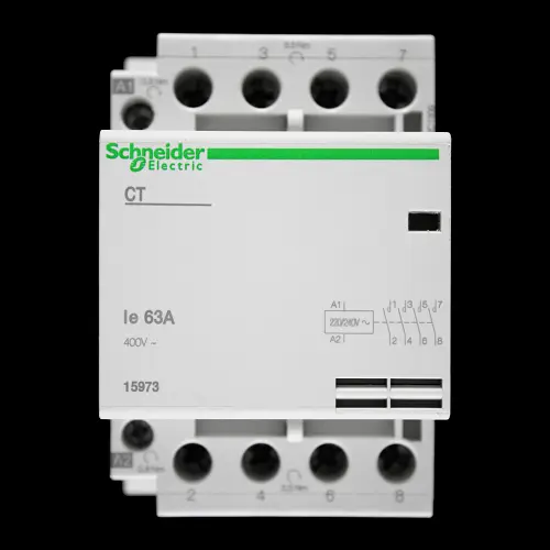 SCHNEIDER 63 AMP FOUR POLE NO CONTACTOR 220/240V COIL 15973