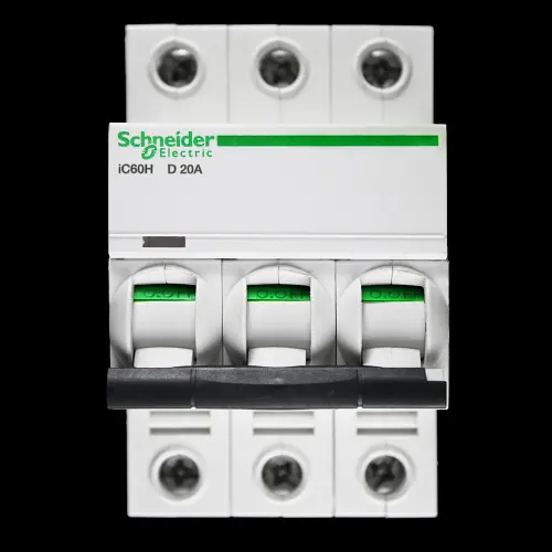 SCHNEIDER 20 AMP CURVE D 10kA TRIPLE POLE MCB CIRCUIT BREAKER IC60H A9F55320