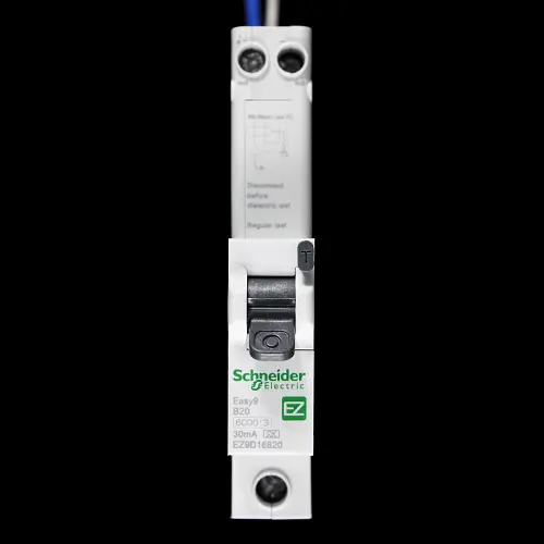 SCHNEIDER 20 AMP CURVE B 6kA 30mA RCBO TYPE A EASY9 EZ9D16820