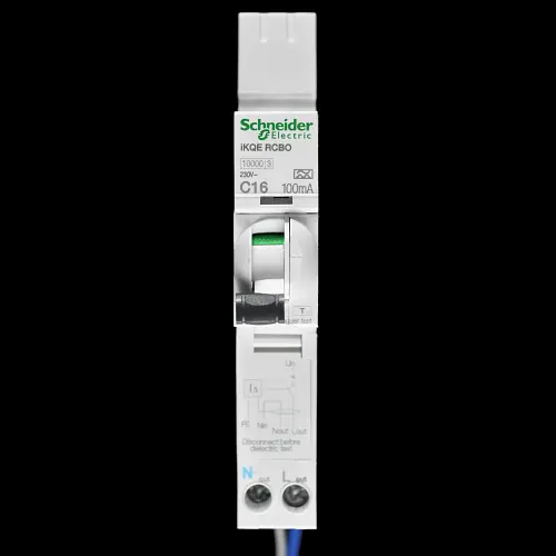 SCHNEIDER 16 AMP CURVE C 10kA 100mA RCBO TYPE A IKQE A9D18816 SEE116C10