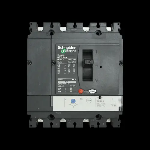 SCHNEIDER 80 AMP 50kA FOUR POLE MCCB NSX100N TM80D LV429851