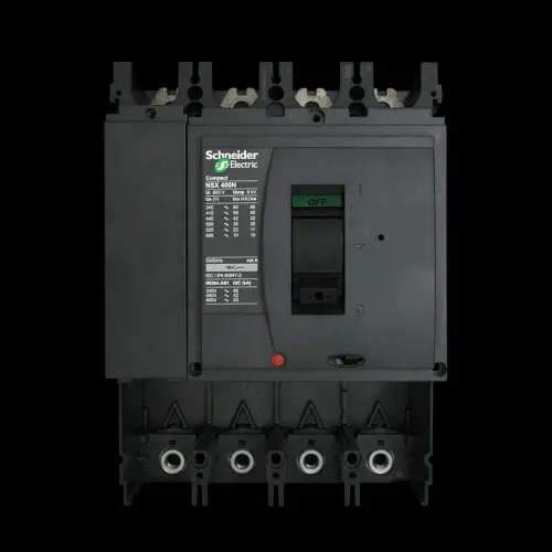 SCHNEIDER 400 AMP 50kA FOUR POLE MCCB WITHOUT TRIP UNIT NSX400N