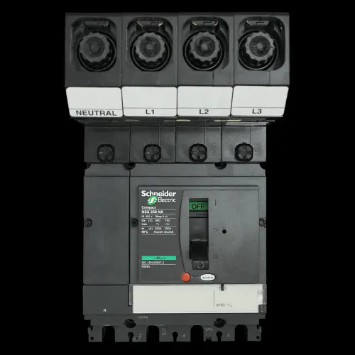 SCHNEIDER 250 AMP FOUR POLE SWITCH DISCONNECTOR MGP2504NAX NSX250NA