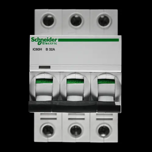 SCHNEIDER 32 AMP CURVE B 10kA TRIPLE POLE MCB CIRCUIT BREAKER A9F53332 IC60H