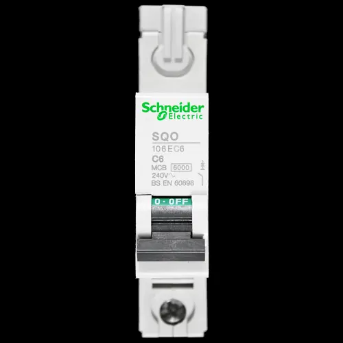 SCHNEIDER 6 AMP CURVE C 6kA MCB CIRCUIT BREAKER SQO 106EC6