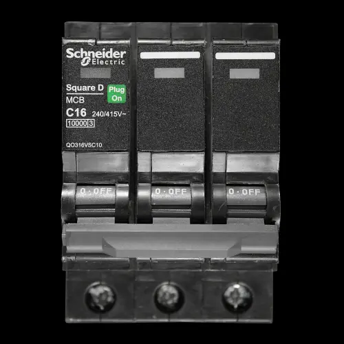 SCHNEIDER 16 AMP CURVE C 10kA TRIPLE POLE MCB CIRCUIT BREAKER QOvs QO316VSC10