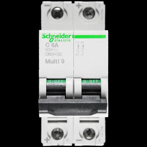 SCHNEIDER 6 AMP CURVE C 5kA DOUBLE POLE MCB CIRCUIT BREAKER DC C60H-DC MGN61526