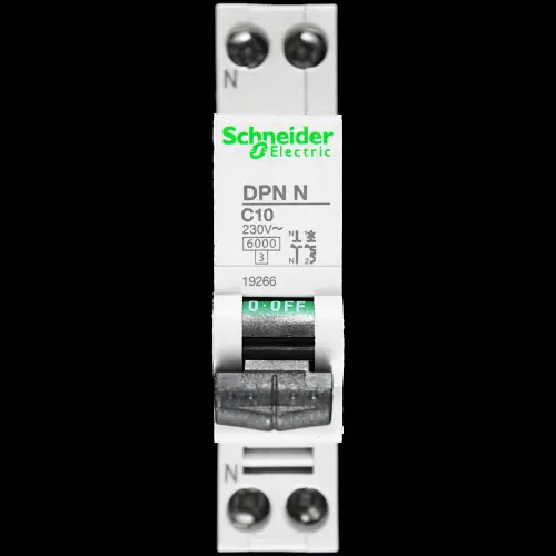 SCHNEIDER 10 AMP CURVE C 6kA DOUBLE POLE MCB CIRCUIT BREAKER DPN N 19266