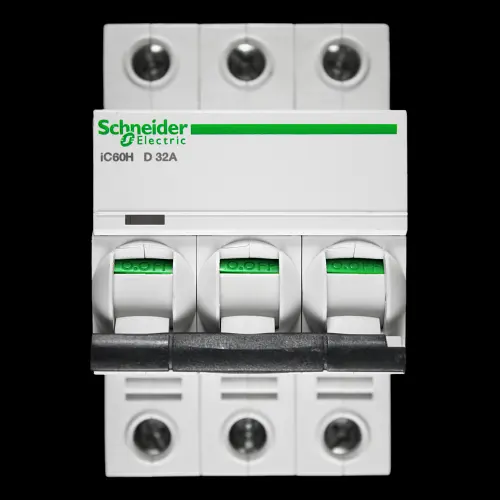 SCHNEIDER 32 AMP CURVE D 10kA TRIPLE POLE MCB CIRCUIT BREAKER iC60H A9F85332