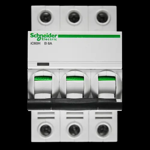 SCHNEIDER 6 AMP CURVE B 10kA TRIPLE POLE MCB CIRCUIT BREAKER A9F53306 IC60H
