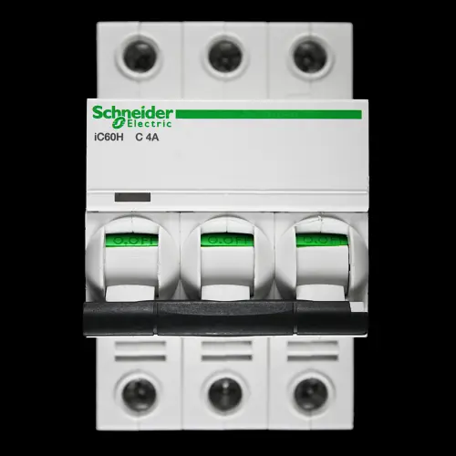 SCHNEIDER 4 AMP CURVE C 10kA TRIPLE POLE MCB CIRCUIT BREAKER A9F54304 IC60H