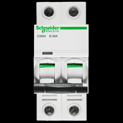 SCHNEIDER 20 AMP CURVE B 10kA DOUBLE POLE MCB CIRCUIT BREAKER A9F53220 IC60H
