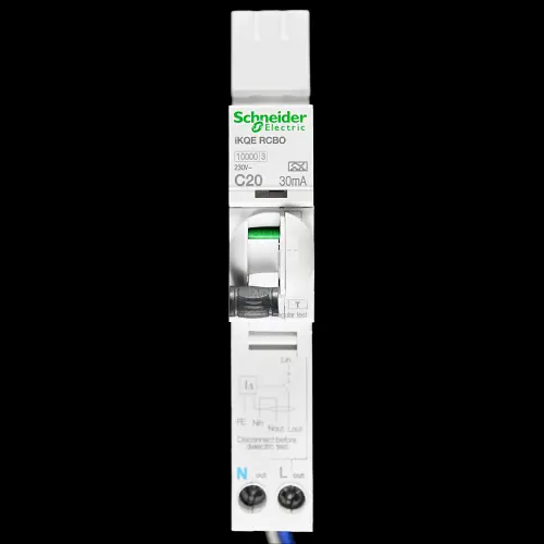 SCHNEIDER 20 AMP CURVE C 10kA 30mA RCBO TYPE A IKQE A9D17820 SEE120C03