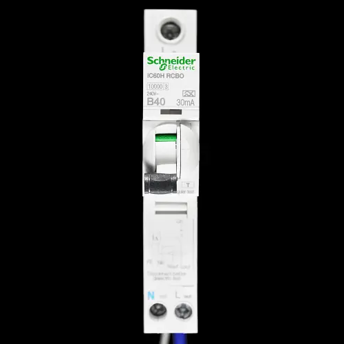 SCHNEIDER 40 AMP CURVE B 10kA 30mA RCBO TYPE A A9D31840 ACTI9 IC60H