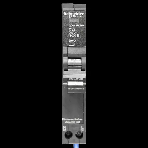 SCHNEIDER 32 AMP CURVE C 6kA 30mA RCBO TYPE AC QOVS QO132C06RCBO30