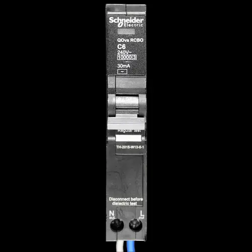 SCHNEIDER C 6 RCBO 10kA 30mA TYPE AC QOVS QO106C10RCBO30F