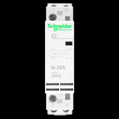 SCHNEIDER 25 AMP DOUBLE POLE NO CONTACTOR 24V COIL 16020 CT
