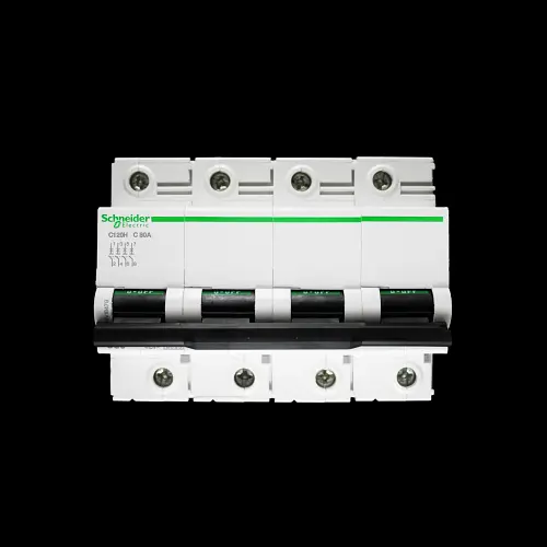 SCHNEIDER 80 AMP CURVE C 16kA FOUR POLE MCB CIRCUIT BREAKER A9N18479 C120H