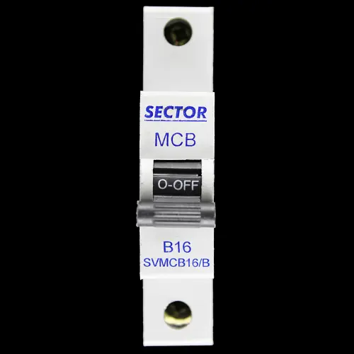 SECTOR 16 AMP CURVE B 6kA MCB CIRCUIT BREAKER SVMCB16/B BR