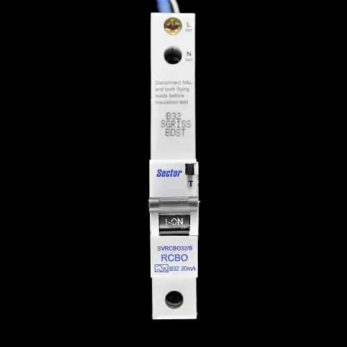 SECTOR 32 AMP CURVE B 6kA 30mA RCBO TYPE A SVRCBO32/B BLUE